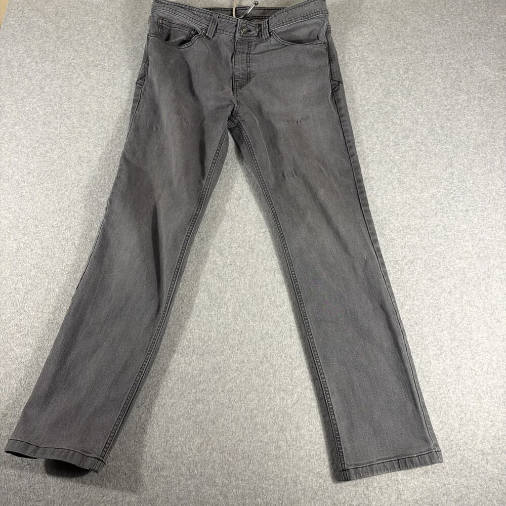 Prana Grey Jeans, Stretch, Slim Fit Size 33
